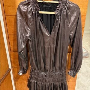 Becker Metallic Long Sleeve Dress